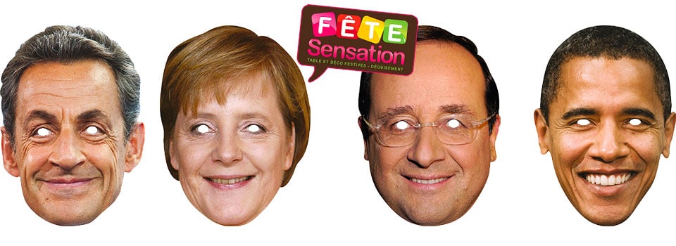 Masques carton hommes politiques