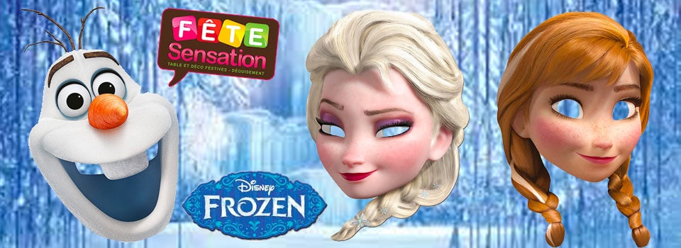 Masques carton Reine des Neiges