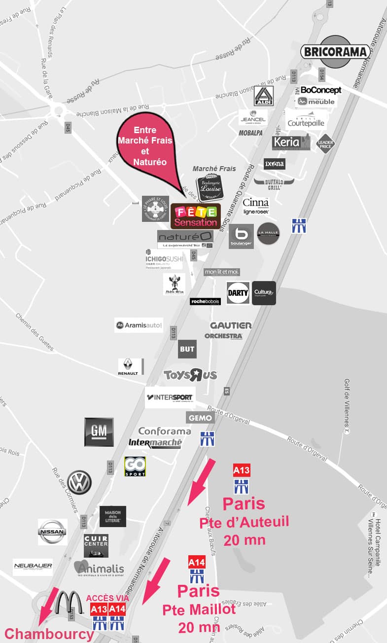 Fête Sensation, magasin de fête Paris Ouest, Orgeval