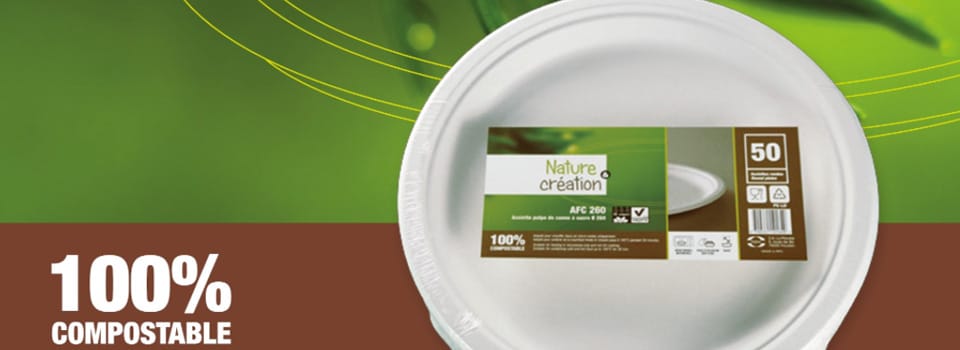 Vaisselle jetable biodégradable