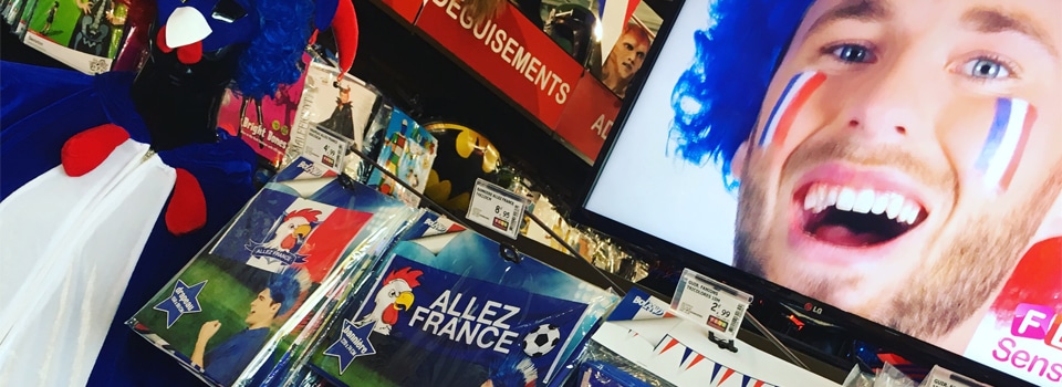 Accessoires supporters bleu blanc rouge