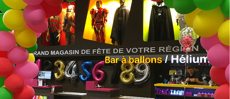 gonflage de ballons au bar à ballons