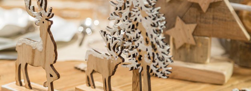 Idées de tables à thème rennes Noël