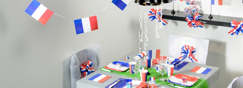 Idées de tables à thème et déco Bleu Blanc Rouge