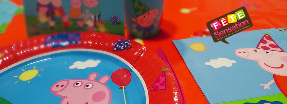 Table d'anniversaire Peppa Pig