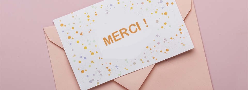 Cartes de remerciements, merci