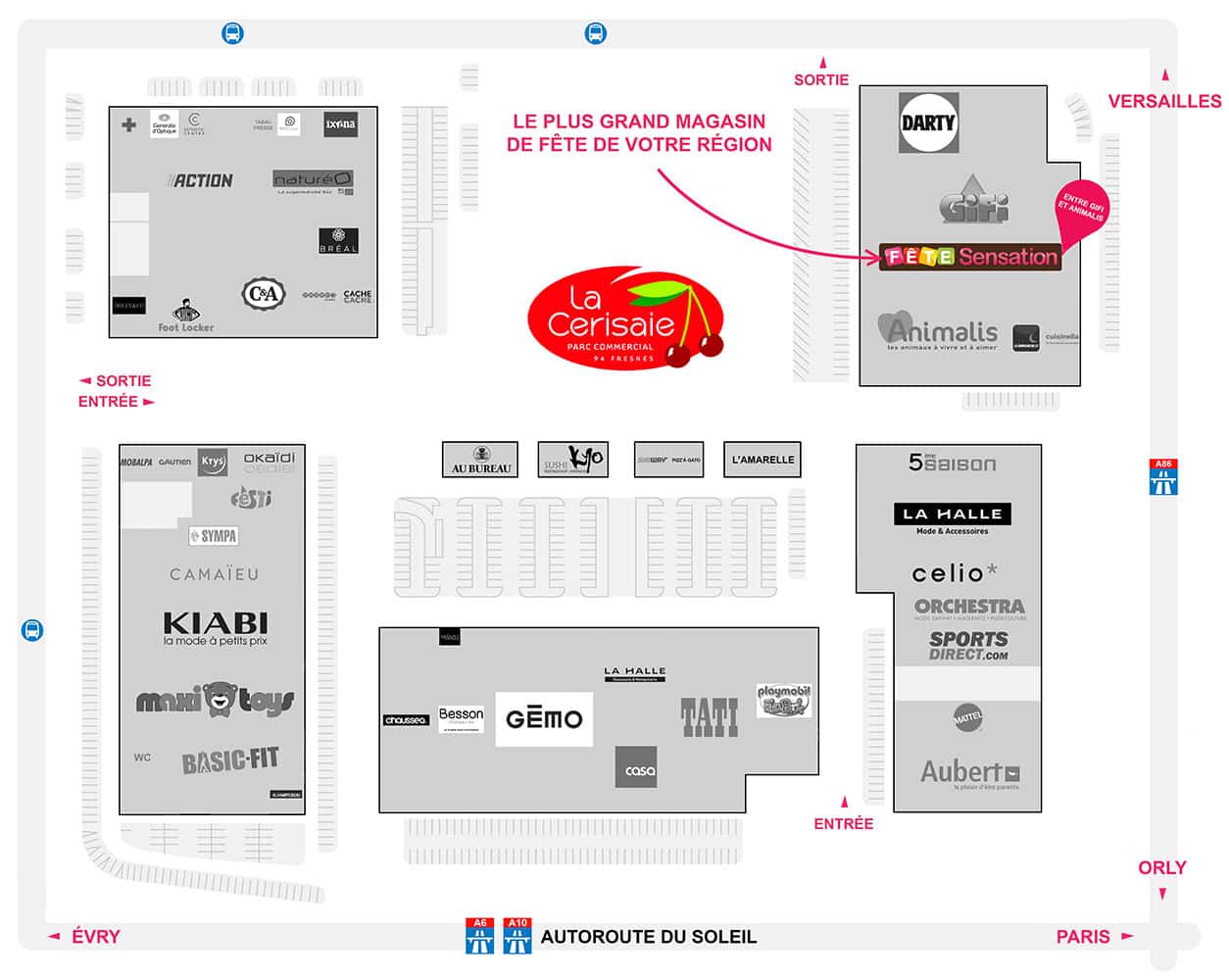 Plan d'accès Fête Sensation Fresnes (94) - Ile-de-France